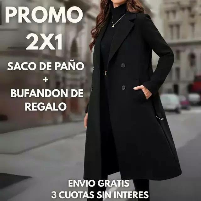 2x1 SACO DE PAÑO NOIRES+ BUFANDON DE REGALO